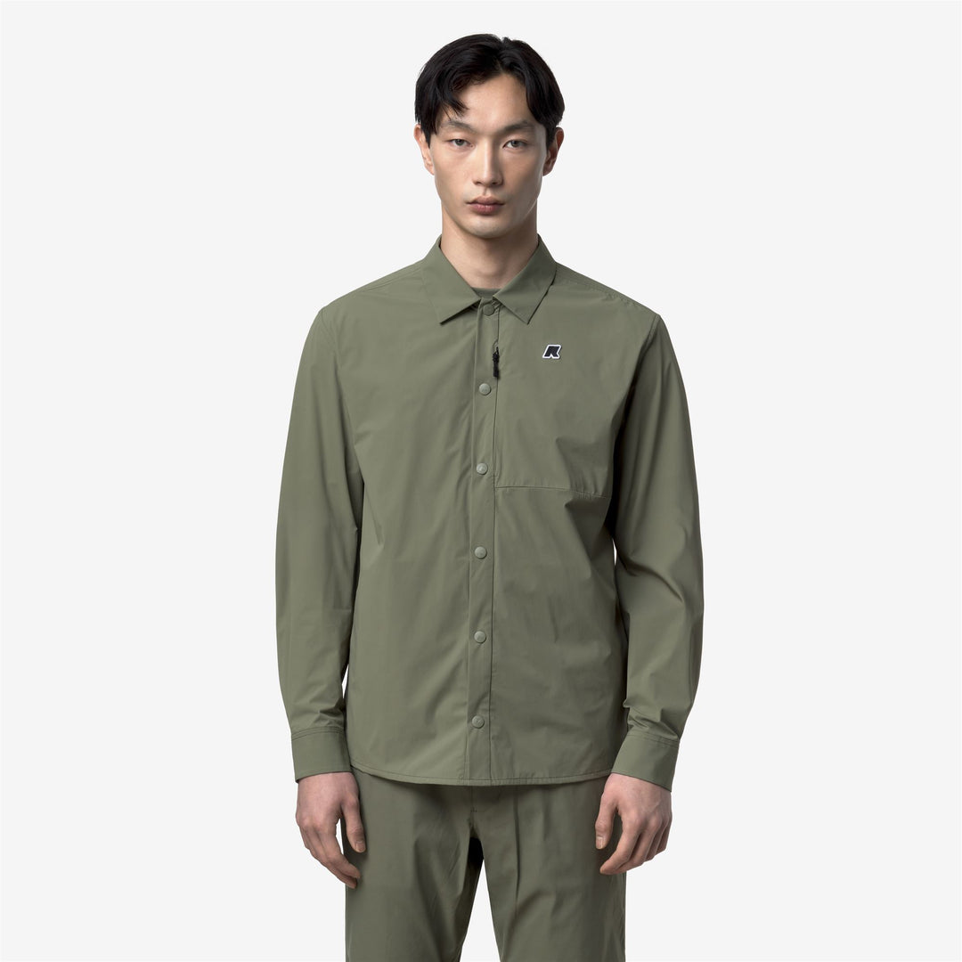 RECHER - Chemises - Long - Homme - Green Lichen main