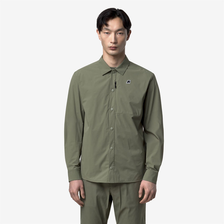 RECHER - Chemises - Long - Homme - Green Lichen 2