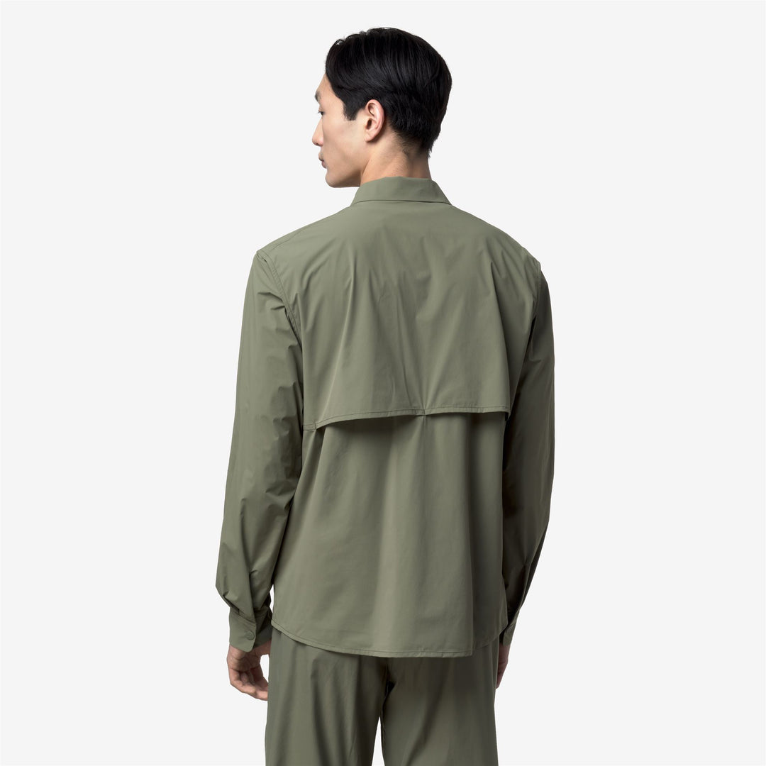 RECHER - Chemises - Long - Homme - Green Lichen main