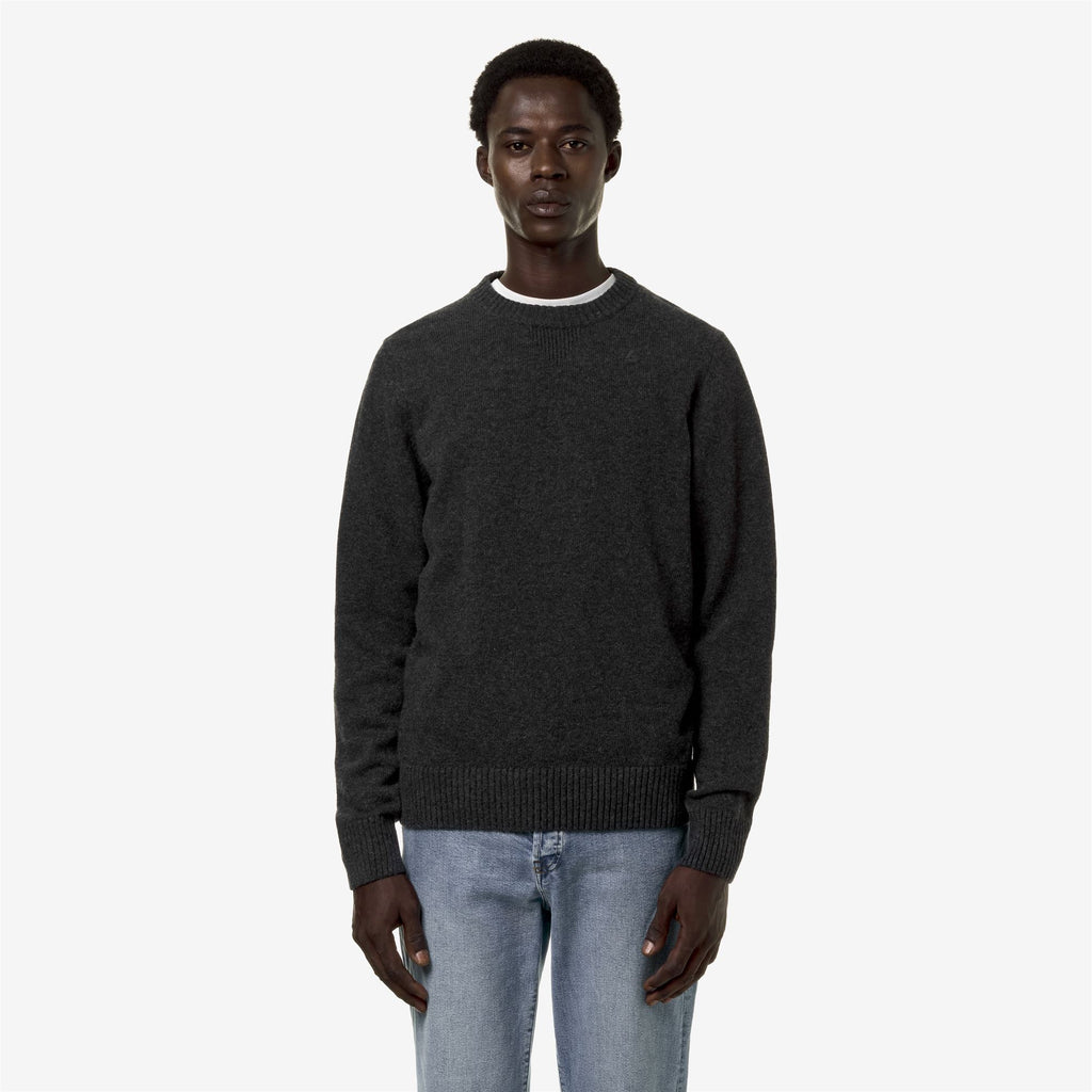 Knitwear_MAN_SEBASTIEN LAMBSWOOL_Pull Over_BLACK OYSTER - Commercial 4