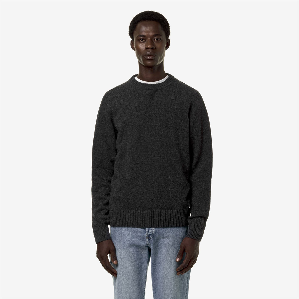 Knitwear_MAN_SEBASTIEN LAMBSWOOL_Pull Over_BLACK OYSTER - Commercial 4