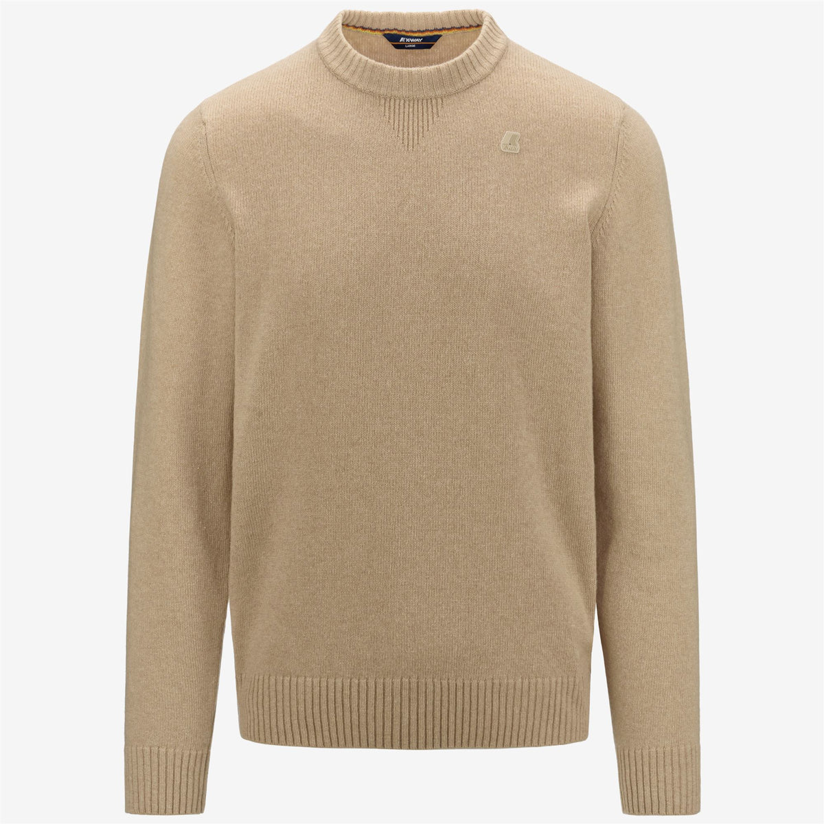 Knitwear_MAN_SEBASTIEN LAMBSWOOL_Pull Over_Brown Travertine - Commercial 1