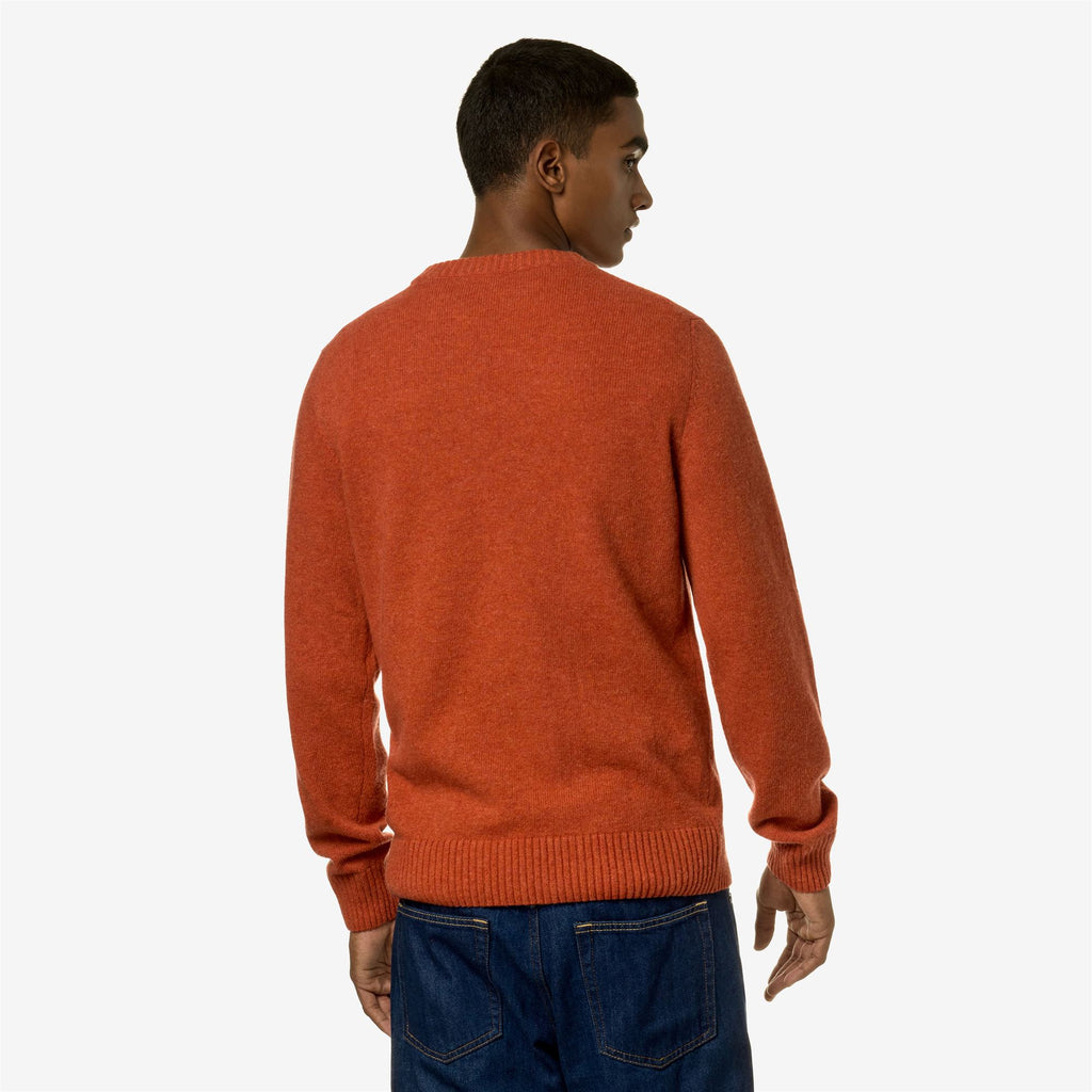 Knitwear_MAN_SEBASTIEN LAMBSWOOL_Pull Over_Orange Pumpkin - Commercial 6