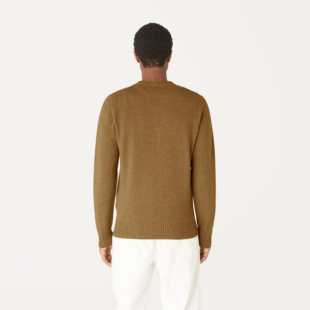 Knitwear_Man_SEBASTIEN LAMBSWOOL_Pull Over_Brown Butternut - Commercial 6