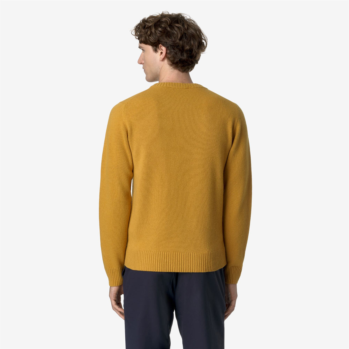 Knitwear_MAN_SEBASTIEN LAMBSWOOL_Pull Over_Yellow Camel - Commercial 6
