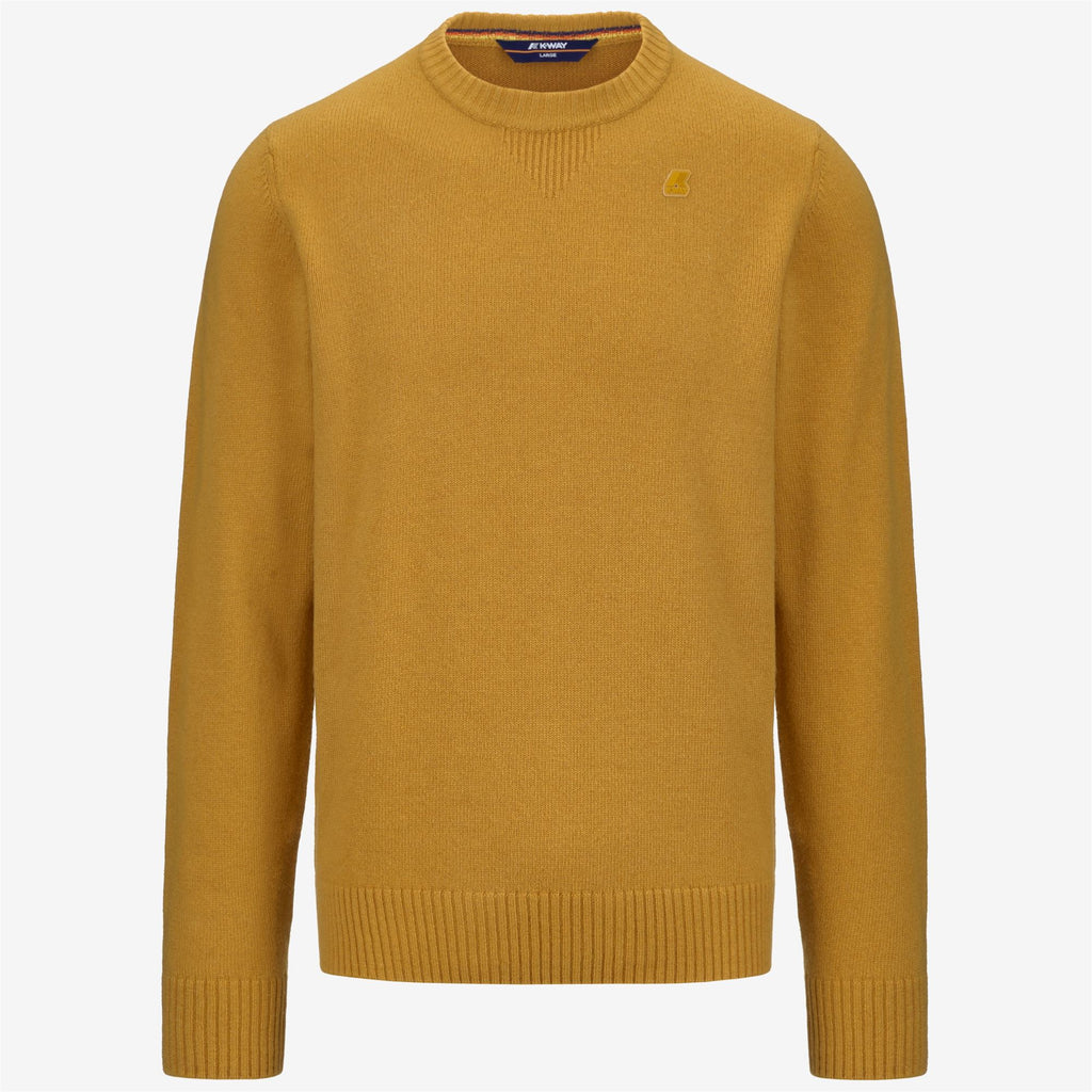 Knitwear_MAN_SEBASTIEN LAMBSWOOL_Pull Over_Yellow Camel - Commercial 1