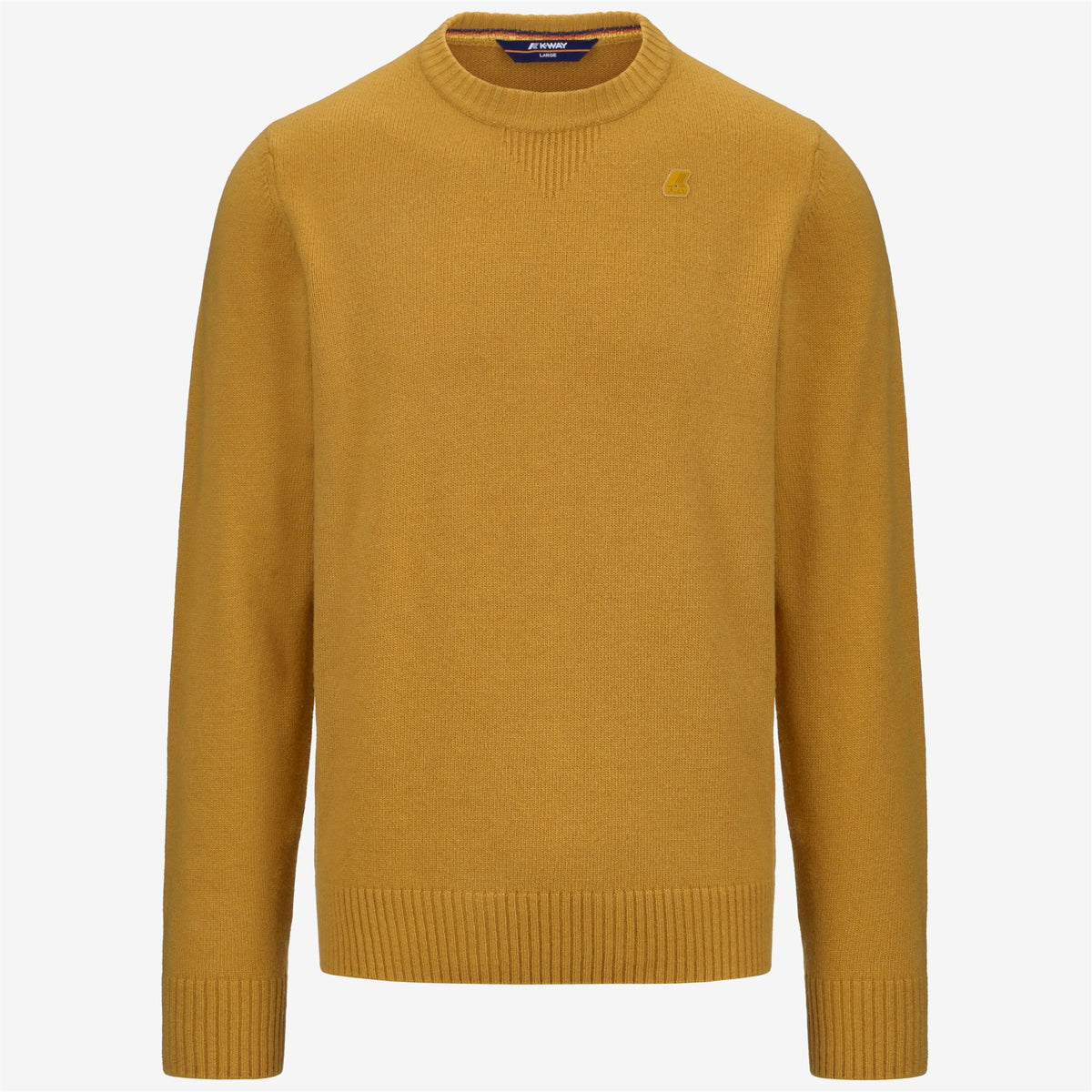 Knitwear_MAN_SEBASTIEN LAMBSWOOL_Pull Over_Yellow Camel - Commercial 1