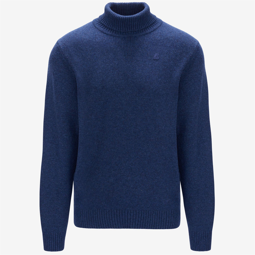 Knitwear_Man_HENRY LAMBSWOOL_Pull Over_Blue Medieval - Commercial 1