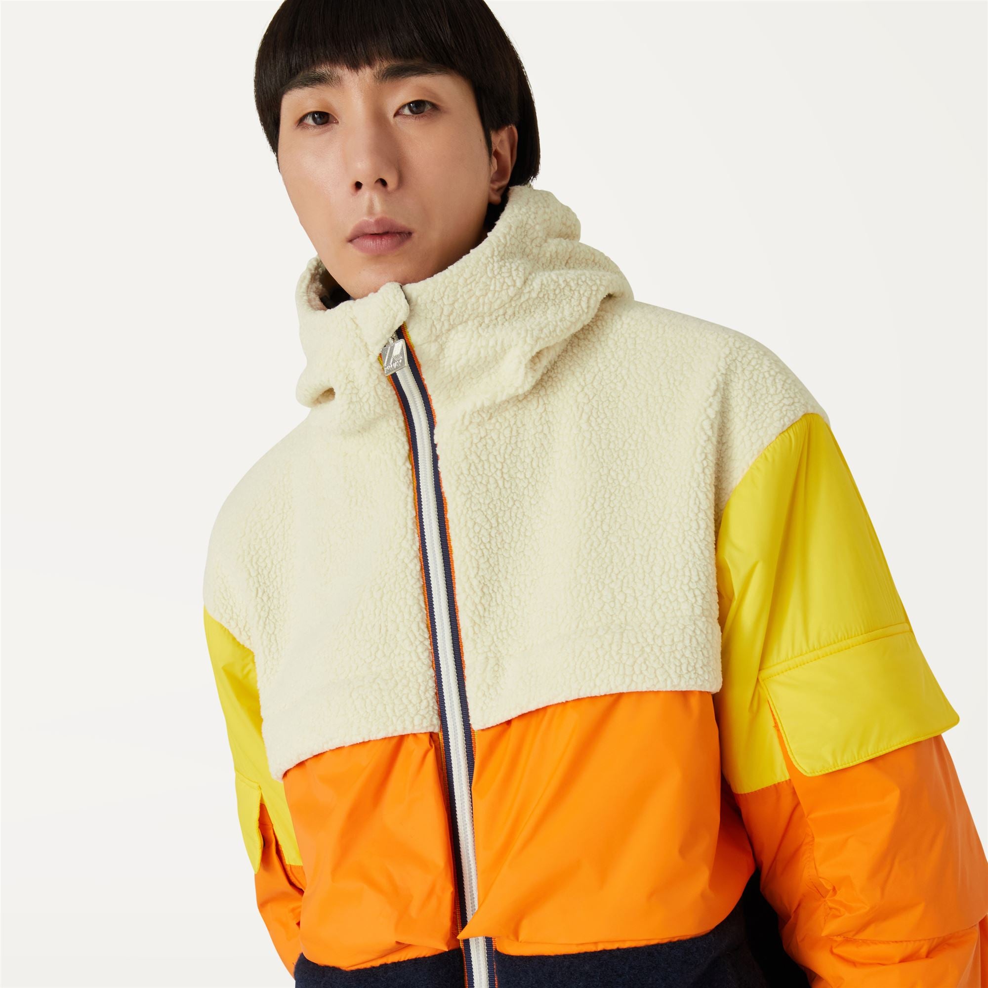 Jackets_Man_CLAUMIX SHERPA NYLON BLANKET_Mid_WHITE-BLUE-ORANGE-YELLOW - Commercial 7