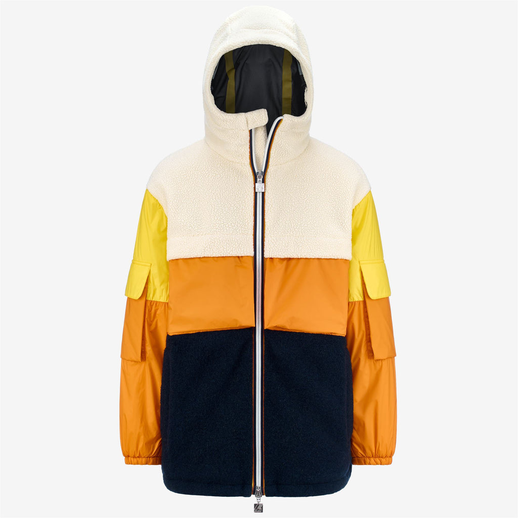 Jackets_Man_CLAUMIX SHERPA NYLON BLANKET_Mid_WHITE-BLUE-ORANGE-YELLOW - Commercial 1