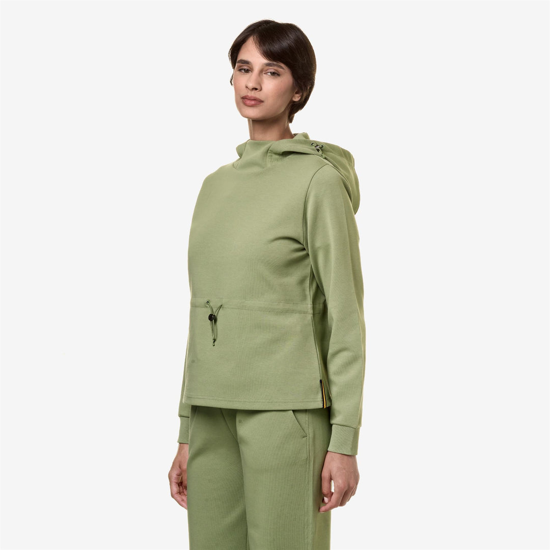 LOGAN INTERLOCK - Fleece - Jumper - WOMAN - GREEN SAGE