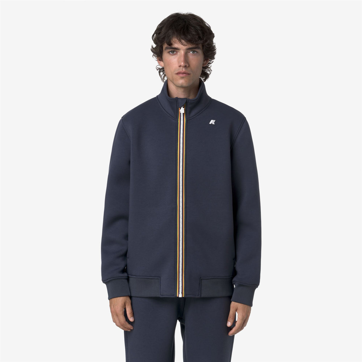 Fleece_MAN_FINN SPACER_Jacket_Blue Airforce - Commercial 4