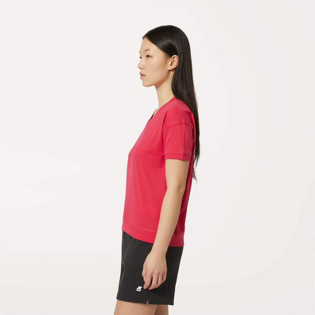 T-Shirts & Top_WOMAN_RUBIEL_T-Shirt_Red Berry - Commercial 5
