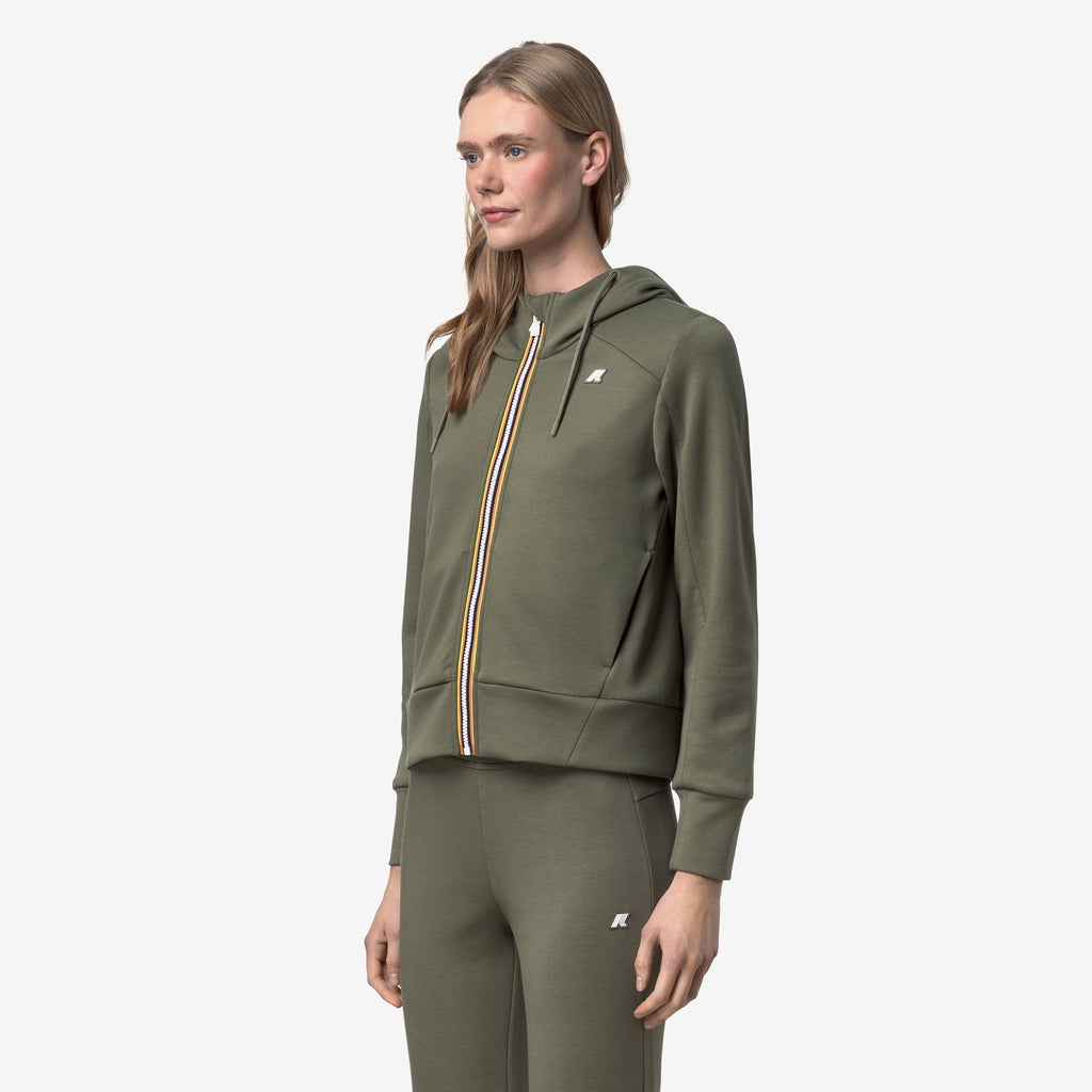 Fleece_Woman_DIVINE LIGHT SPACER_Jacket_Green Lichen - Commercial 5