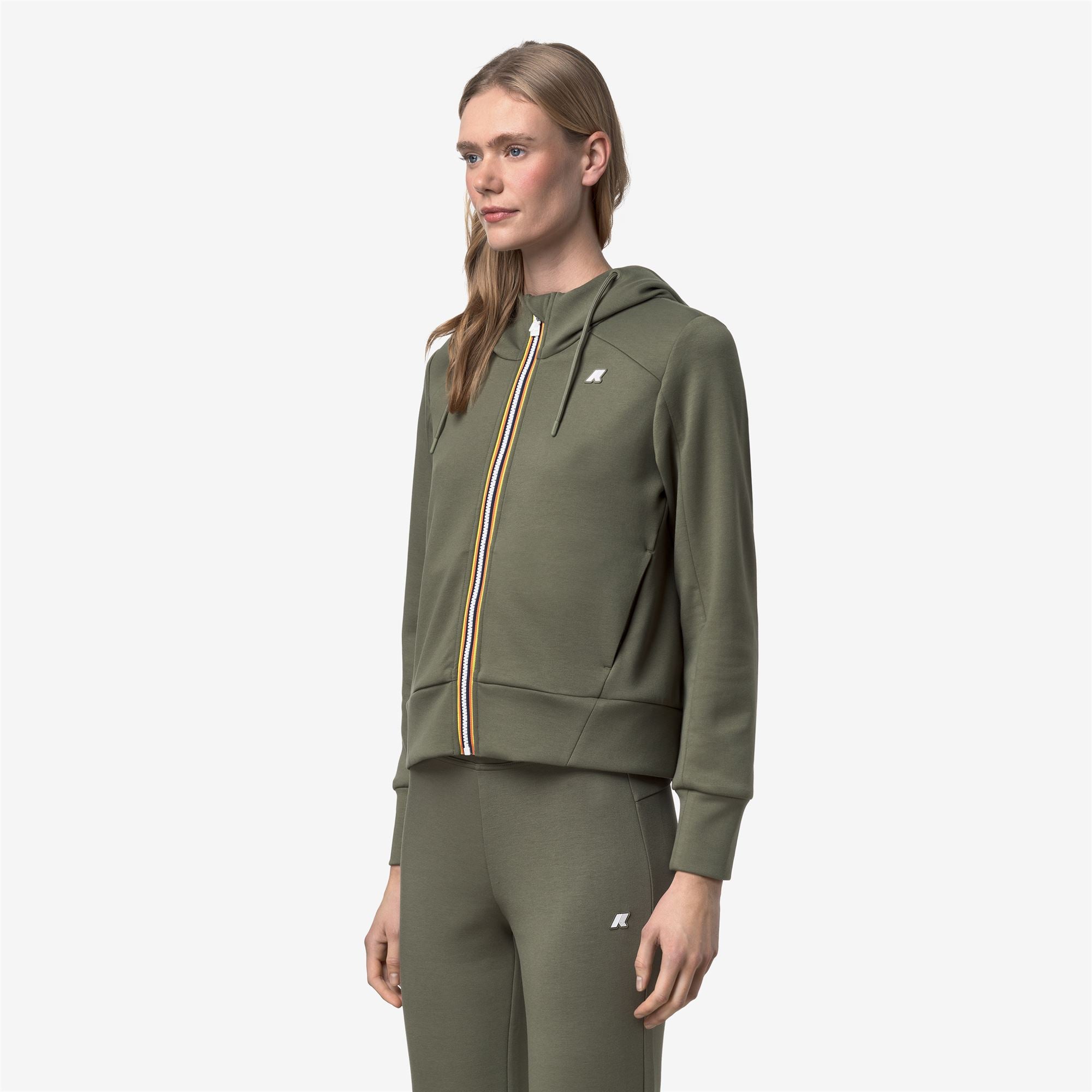 Fleece_Woman_DIVINE LIGHT SPACER_Jacket_Green Lichen - Commercial 5
