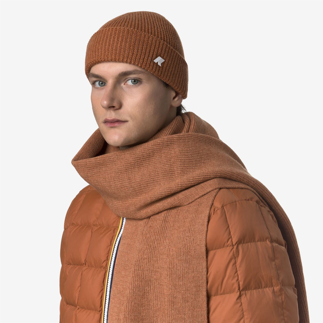 BRICE CARDIGAN STITCH WOOL - Headwear - Hat - UNISEX - Orange Adobe Mel