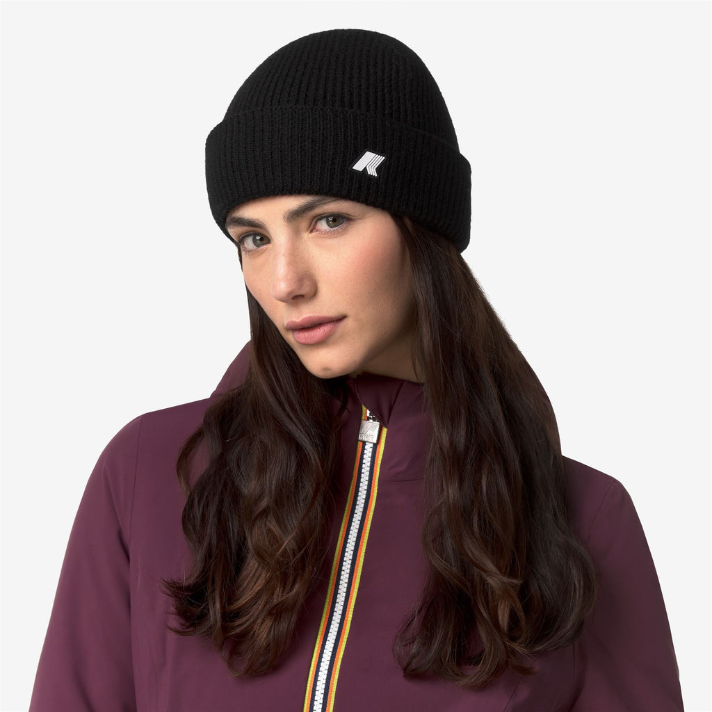 Headwear_UNISEX_BRICE CARDIGAN STITCH WOOL_Hat_Black Pure - Commercial 4