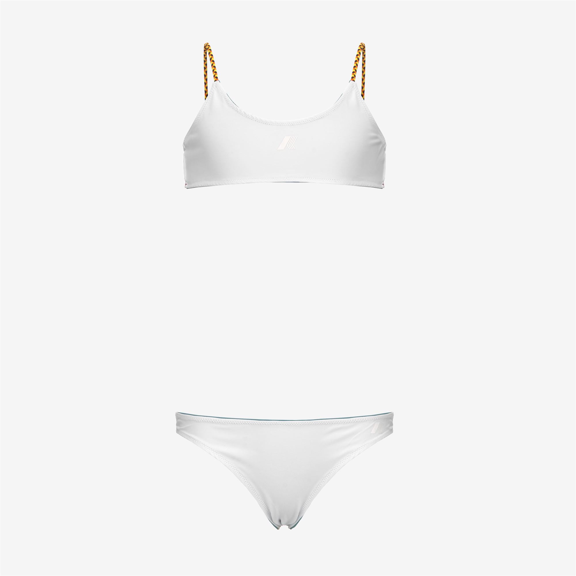 Bathing Suits_GIRL_P. SCARLETT DOUBLE BEACH_Bikini_Green Iron - White - Commercial 2