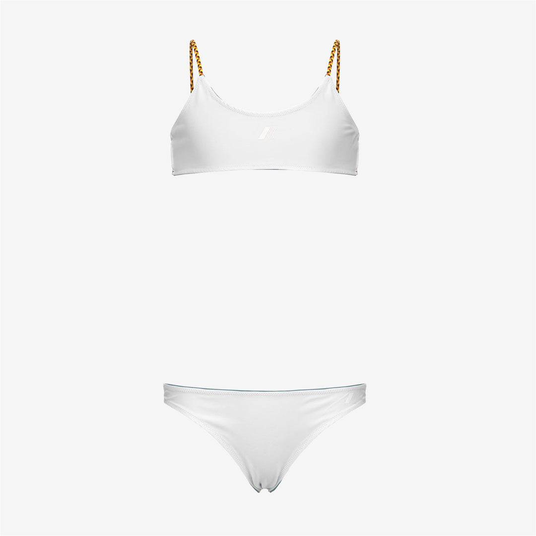 P. SCARLETT REVERSIBLE BEACH - Bathing Suits - Bikini - GIRL - GREEN IRON-WHITE