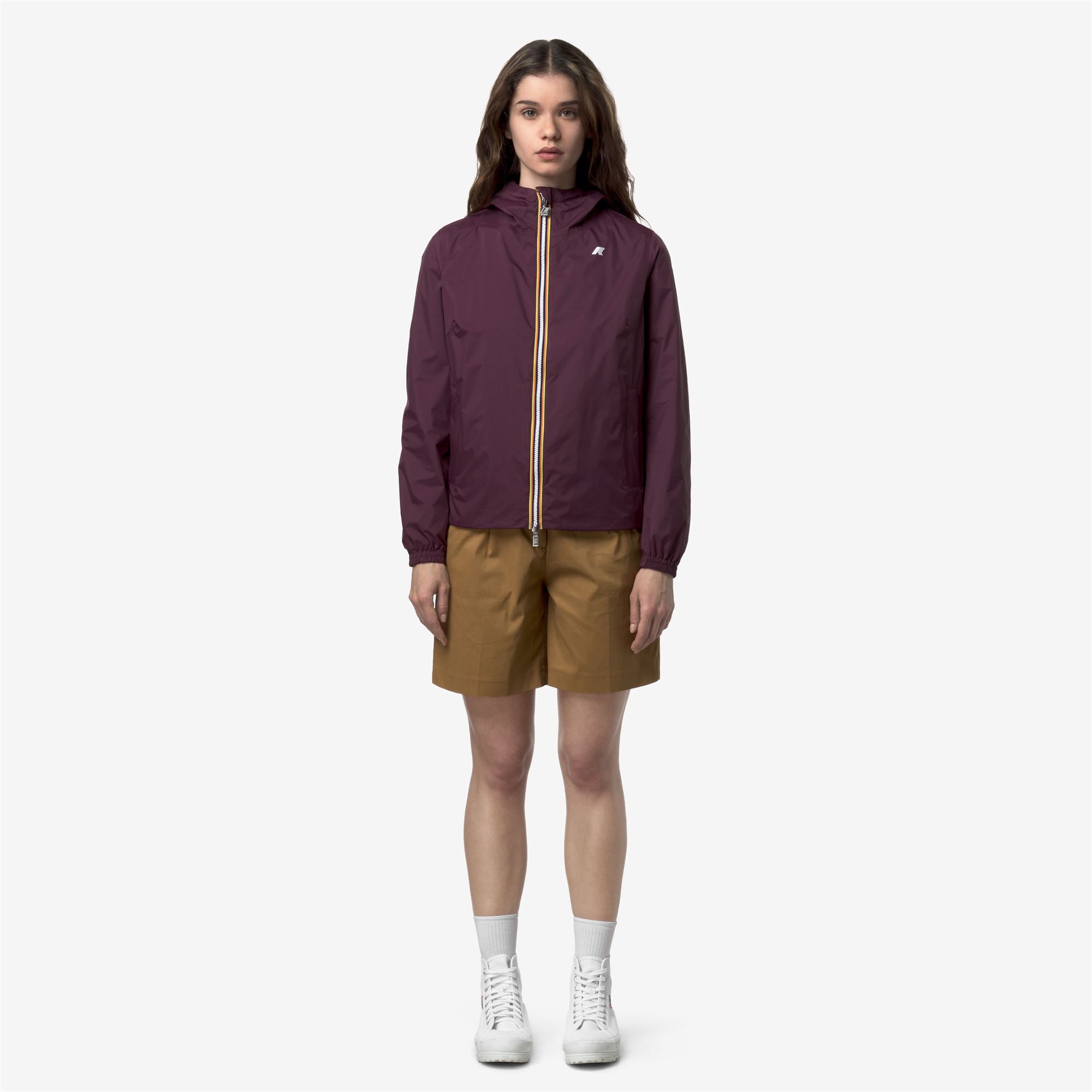 Jackets_Woman_LIL 2.0 PLUS.2 DOUBLE_Short_Violet Mauve Wine - Brown Bistre - Commercial 4