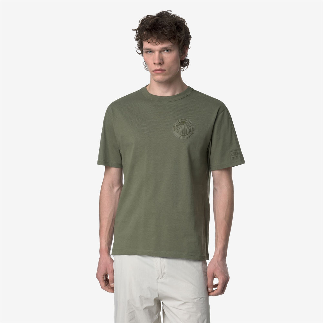 FANTOME CHEST LABEL - T-ShirtsTop - T-Shirt - MAN - GREEN LICHEN