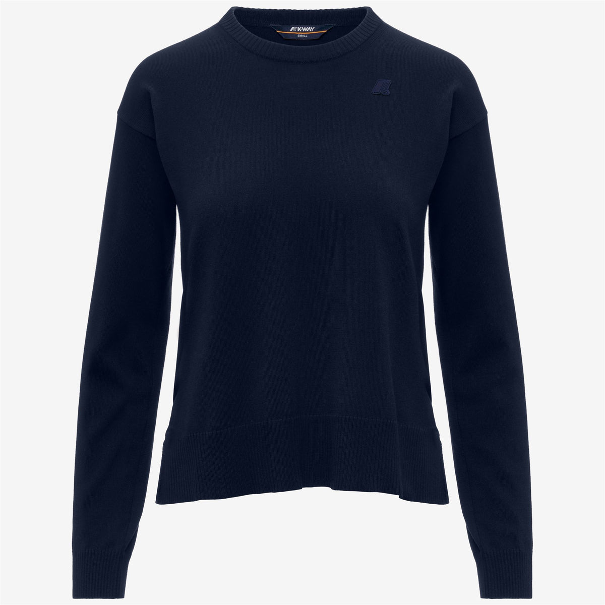 Knitwear_Woman_DOMITINE COTTON PS_Pull Over_Blue Depth - Commercial 1