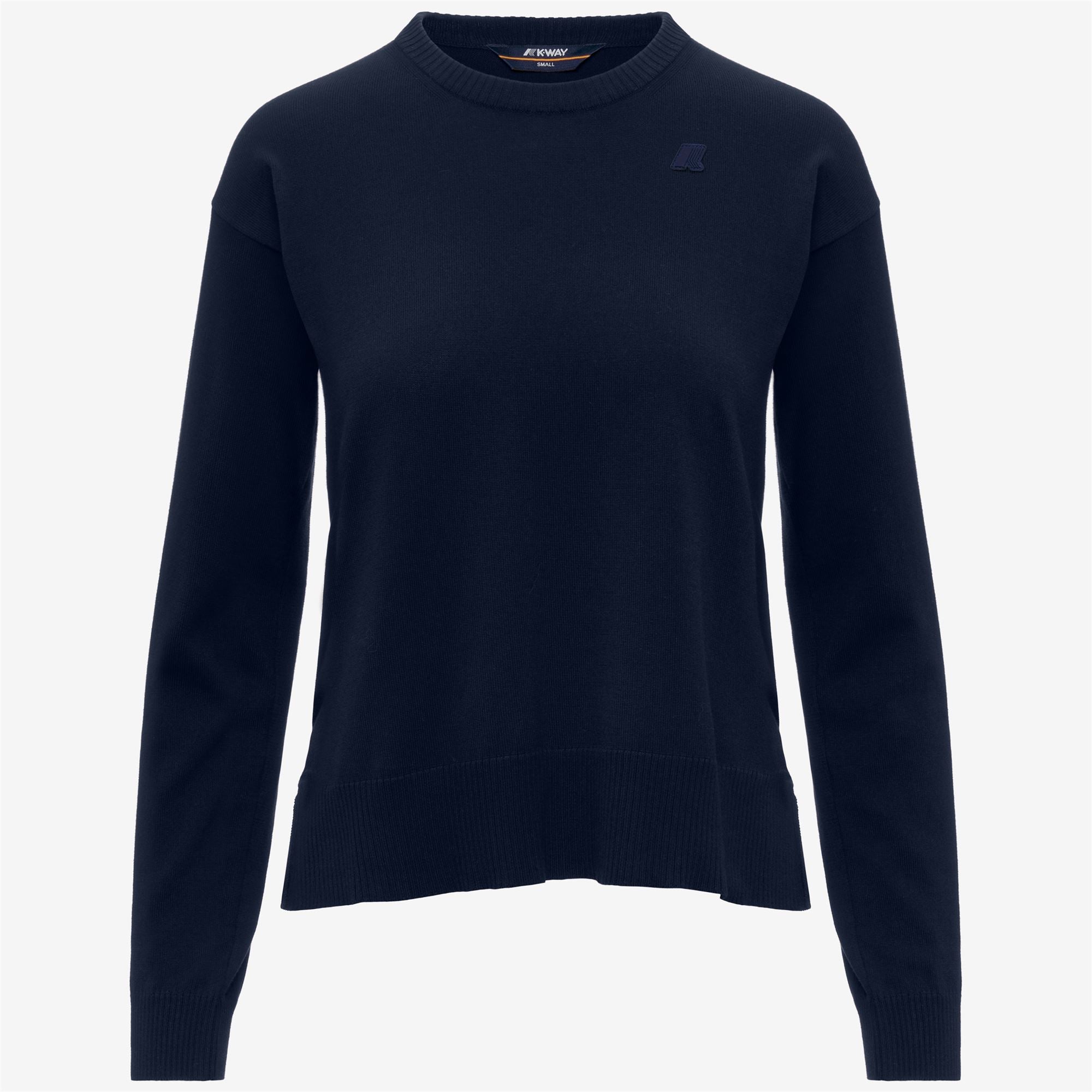 Knitwear_Woman_DOMITINE COTTON PS_Pull Over_Blue Depth - Commercial 1