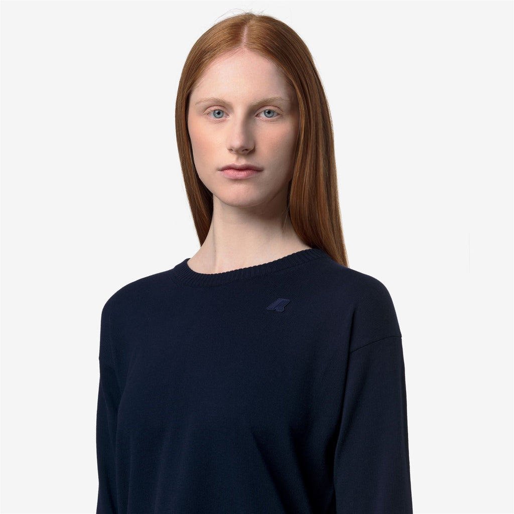Knitwear_Woman_DOMITINE COTTON PS_Pull Over_Blue Depth - Commercial 7