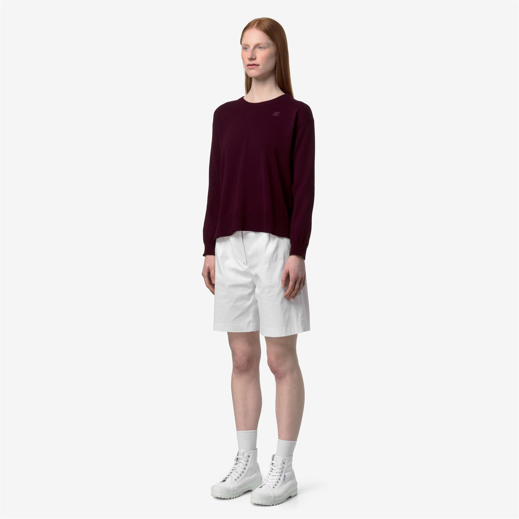 Knitwear_Woman_DOMITINE COTTON PS_Pull Over_Violet Burnished - Commercial 5