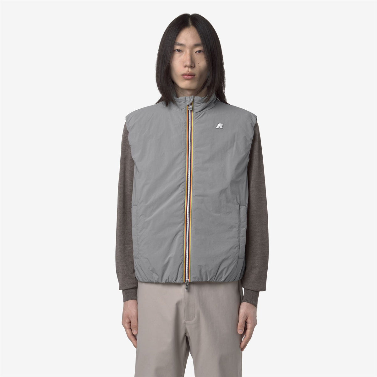 Jackets_Man_VALEN PLAIN WARM_Vest_Grey Frost - Commercial 4