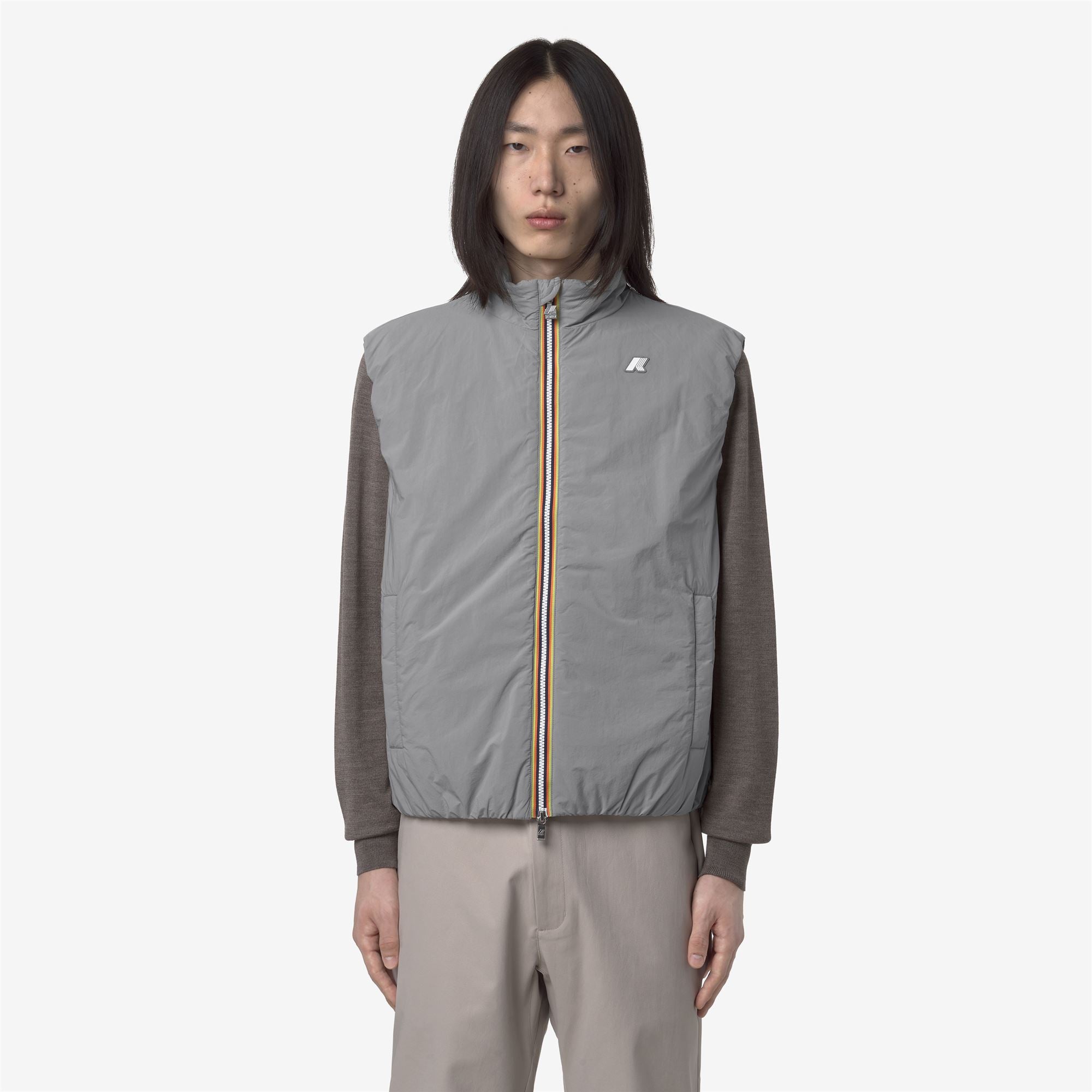 Jackets_Man_VALEN PLAIN WARM_Vest_Grey Frost - Commercial 4