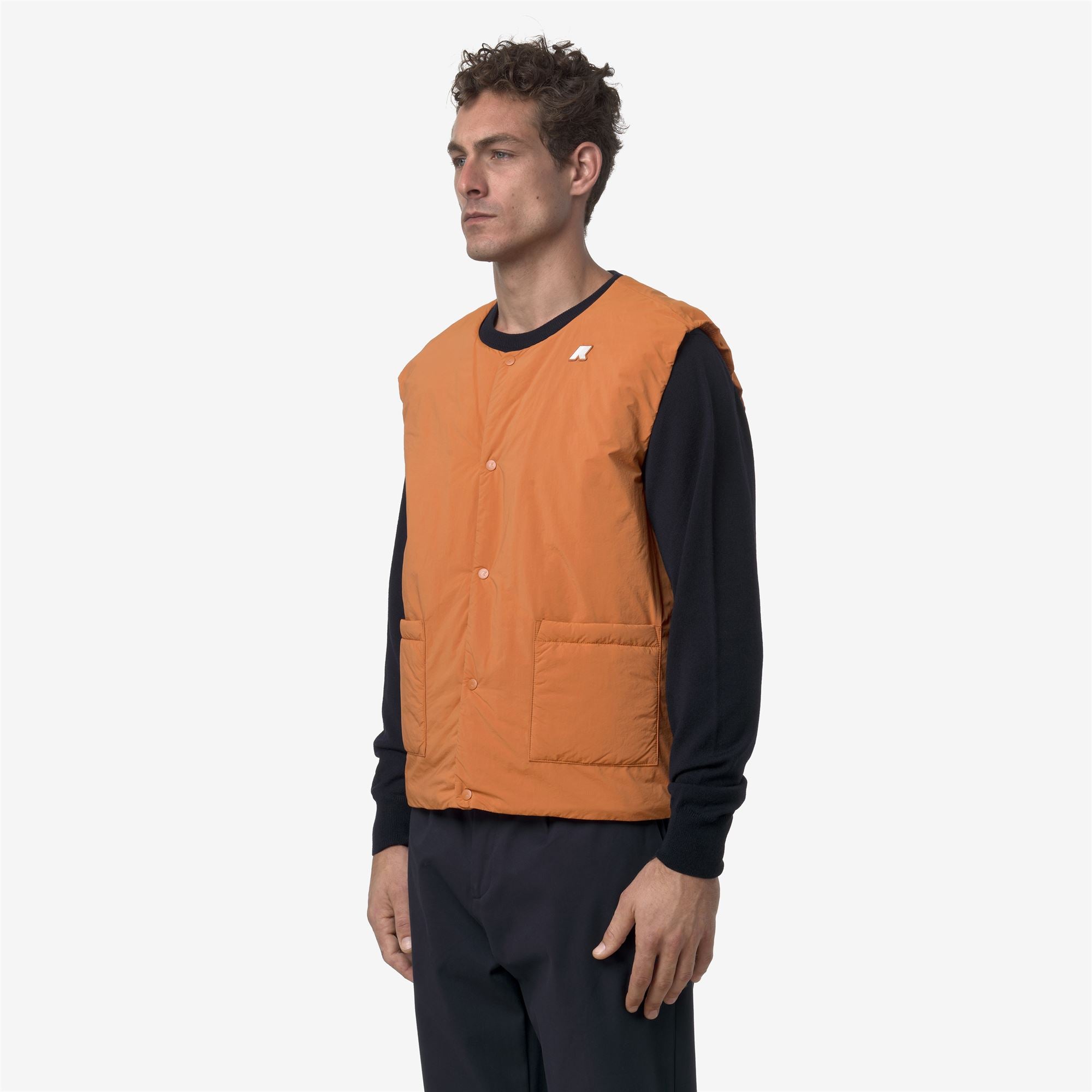 Jackets_MAN_VALTY PLAIN WARM_Vest_Orange Adobe - Commercial 5