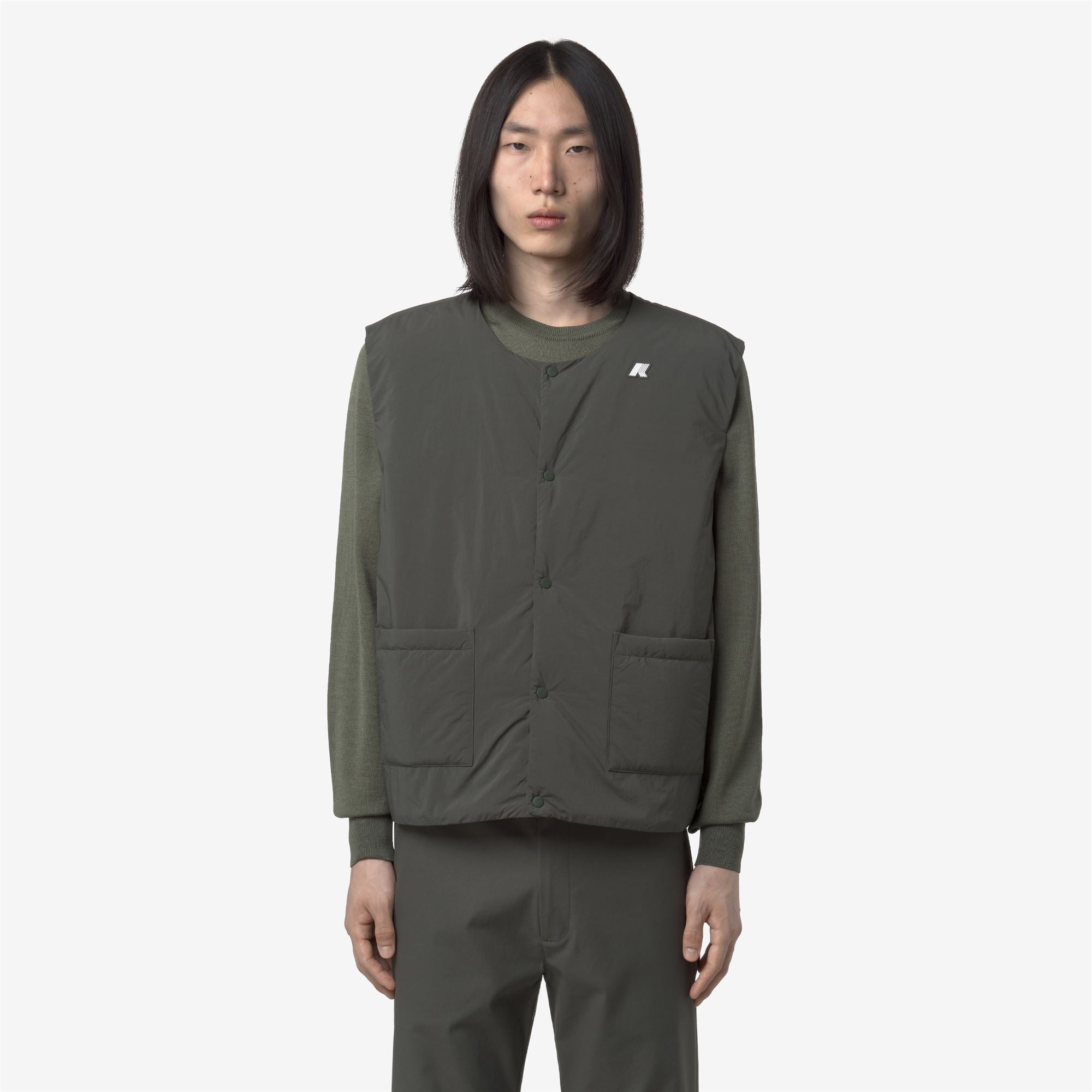 Jackets_MAN_VALTY PLAIN WARM_Vest_GREEN BLACKISH - Commercial 4