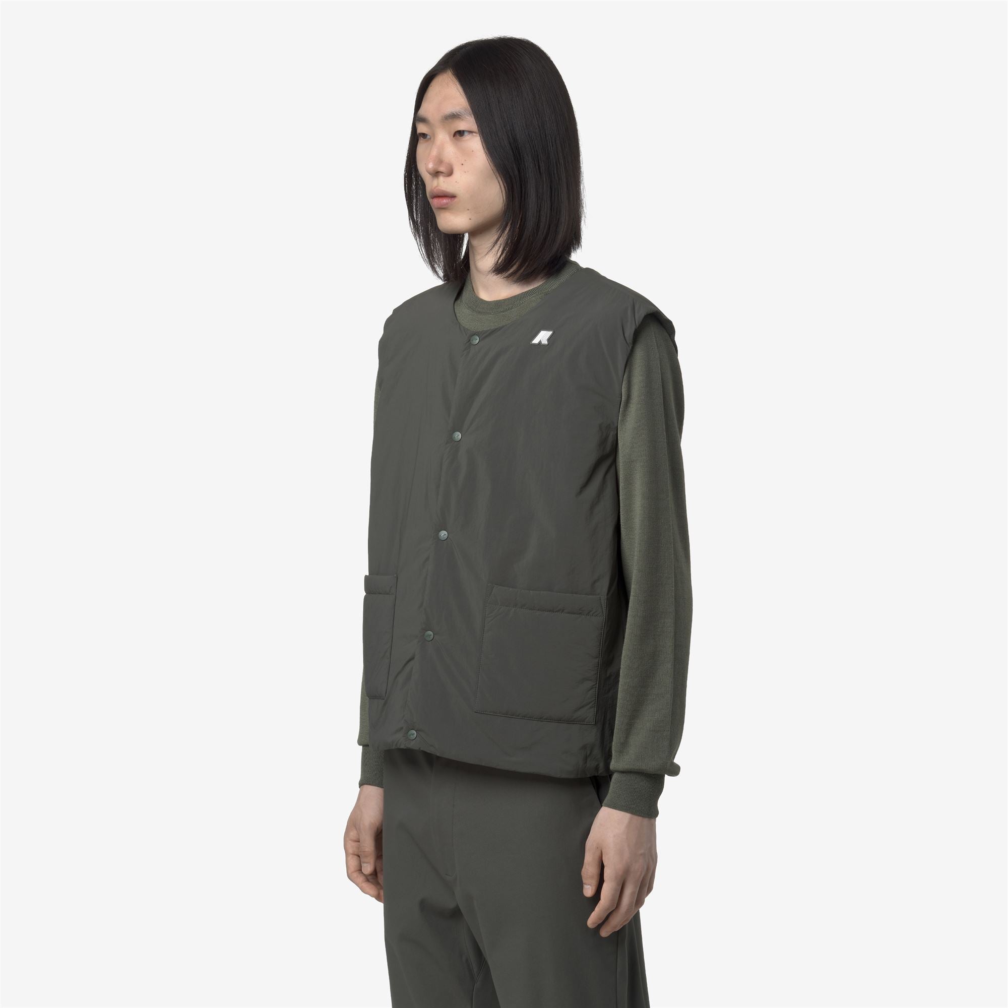 Jackets_MAN_VALTY PLAIN WARM_Vest_GREEN BLACKISH - Commercial 5