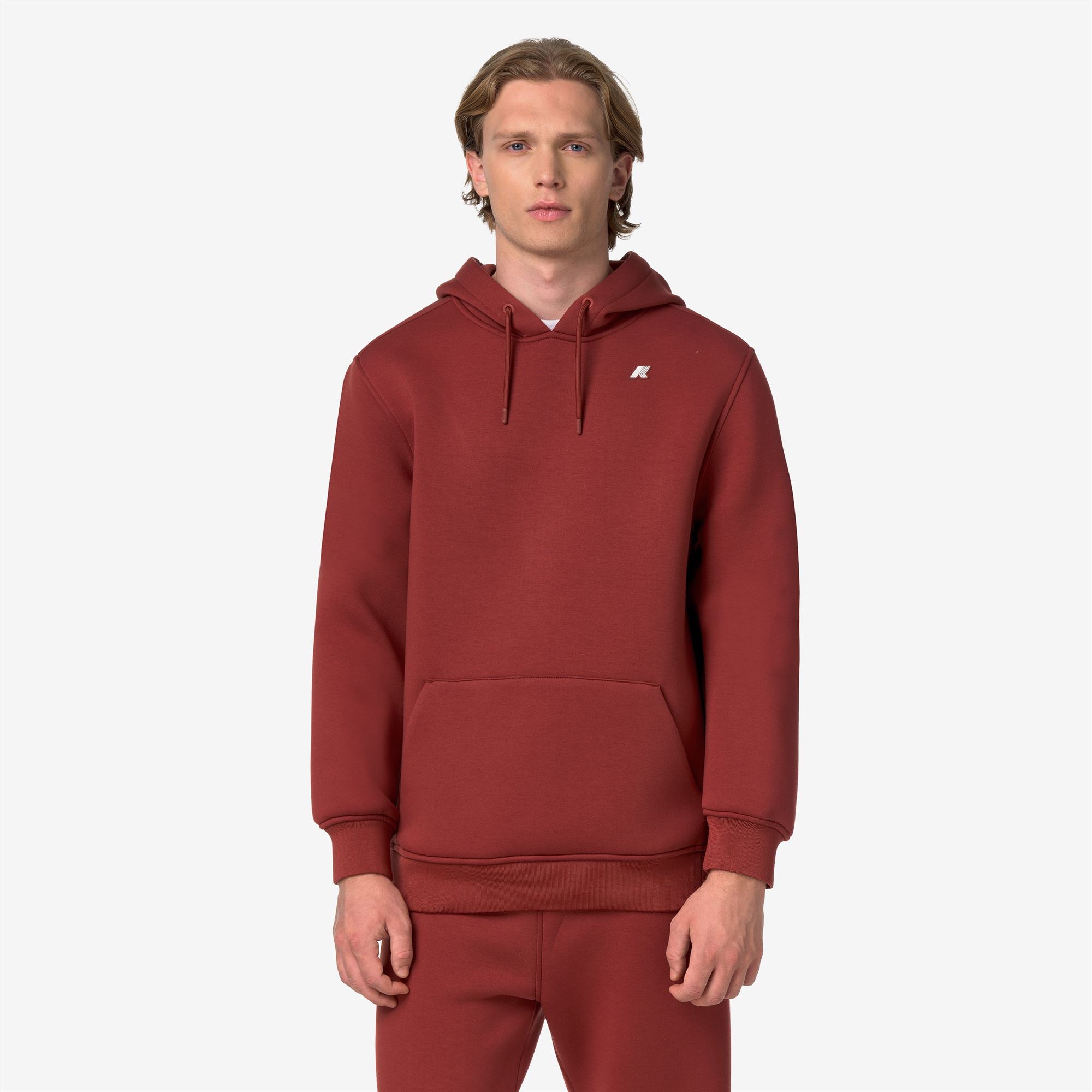 Fleece_Man_BERNIE SPACER_Pull Over_Red Dk Chili - Commercial 4