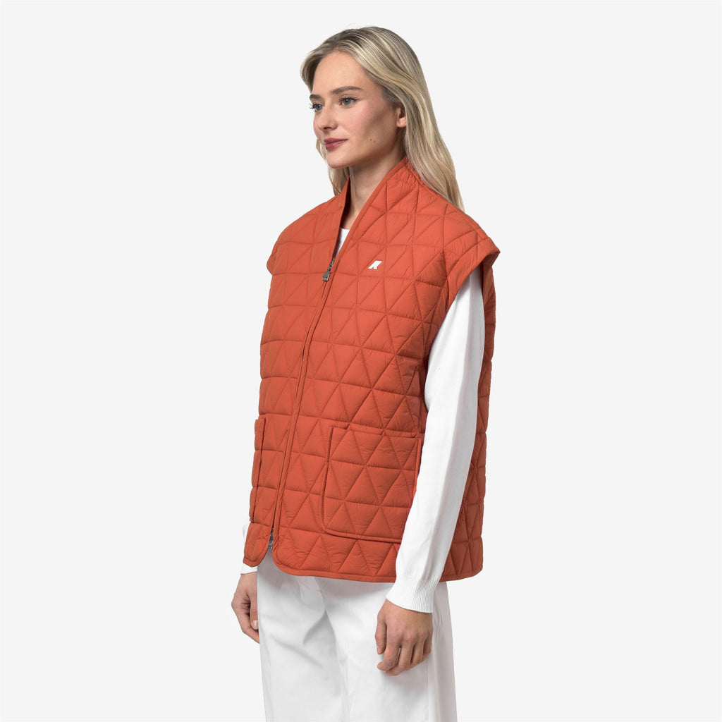 Jackets_Woman_SALOIRE DIAMOND QUILTED WARM AF_Short_Orange Brownish - Commercial 5