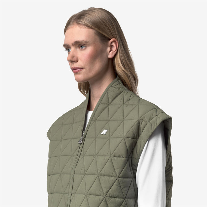 SALOIRE DIAMOND QUILTED WARM AF - Vestes - Court - Femme - Green Lichen 5