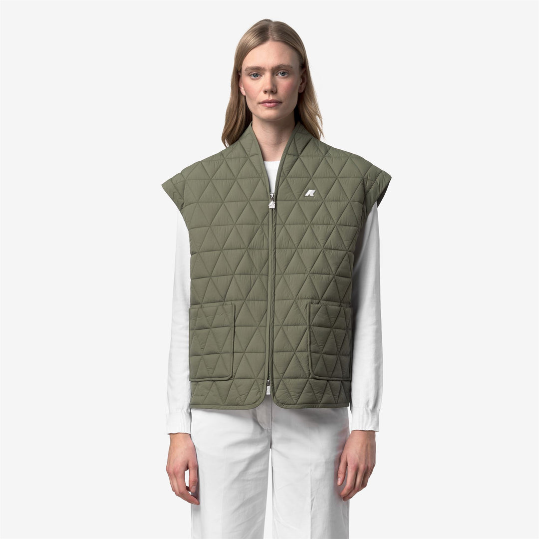 SALOIRE DIAMOND QUILTED WARM AF - Vestes - Court - Femme - Green Lichen main