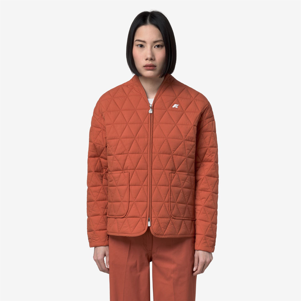 Jackets_Woman_SELIME DIAMOND QUILTED WARM AF_Mid_Orange Brownish - Commercial 4