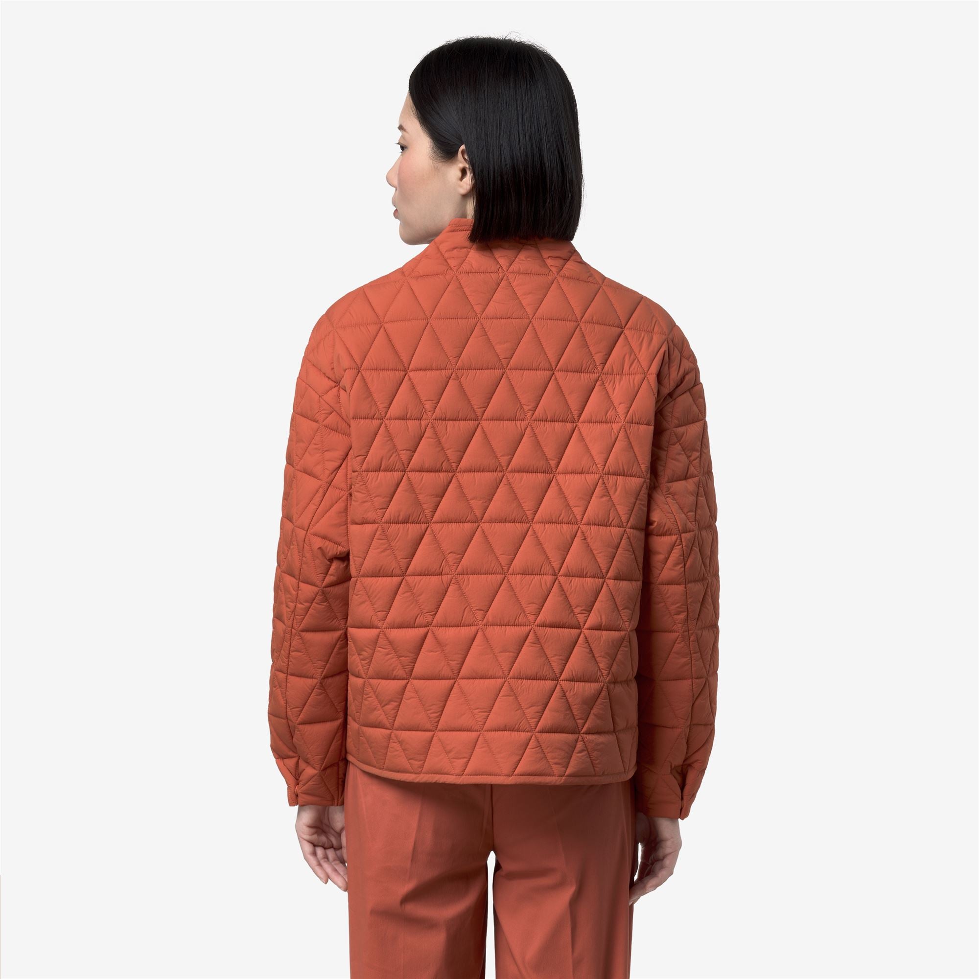 Jackets_Woman_SELIME DIAMOND QUILTED WARM AF_Mid_Orange Brownish - Commercial 6