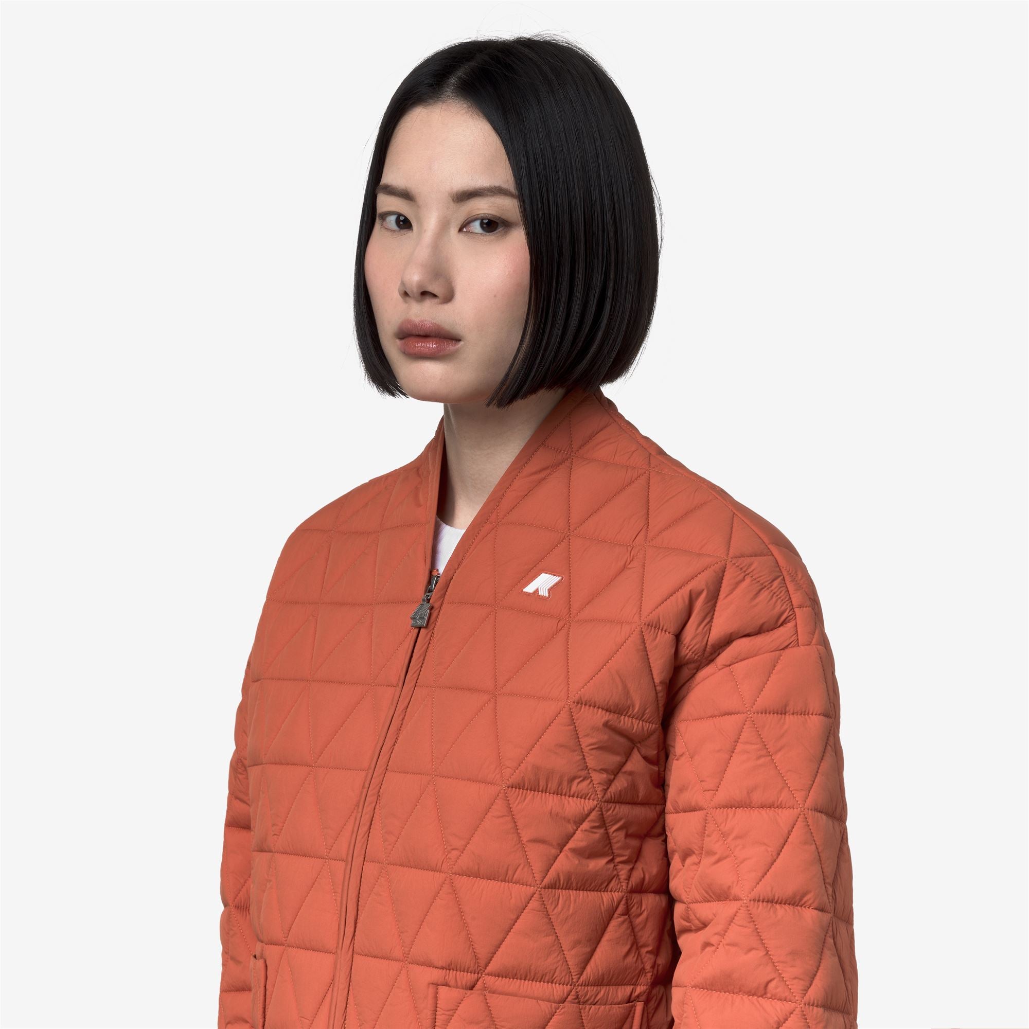 Jackets_Woman_SELIME DIAMOND QUILTED WARM AF_Mid_Orange Brownish - Commercial 7