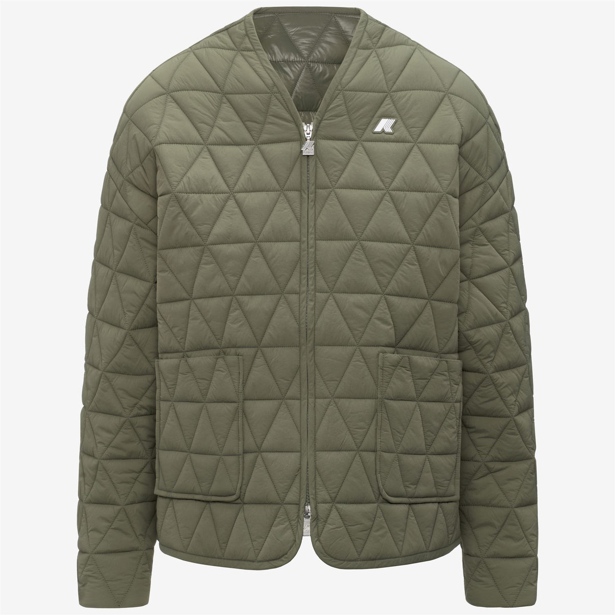 Jackets_Woman_SELIME DIAMOND QUILTED WARM AF_Mid_Green Lichen - Commercial 1