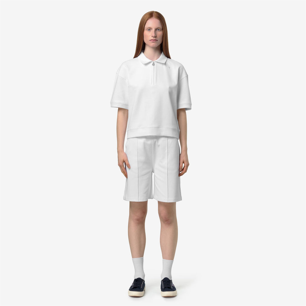 Polo Shirts_Woman_LOZANY INTERLOCK_Polo_White - White - Commercial 4