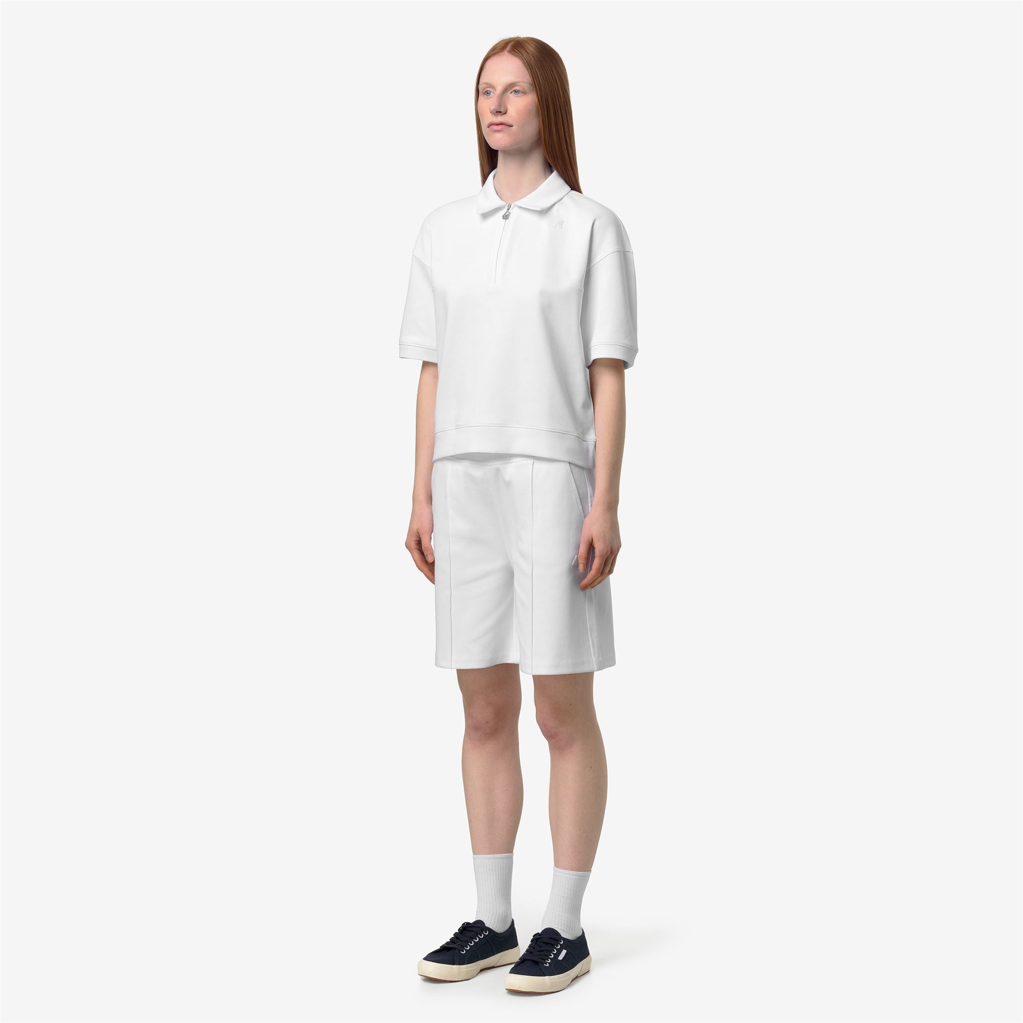 Polo Shirts_Woman_LOZANY INTERLOCK_Polo_White - White - Commercial 5