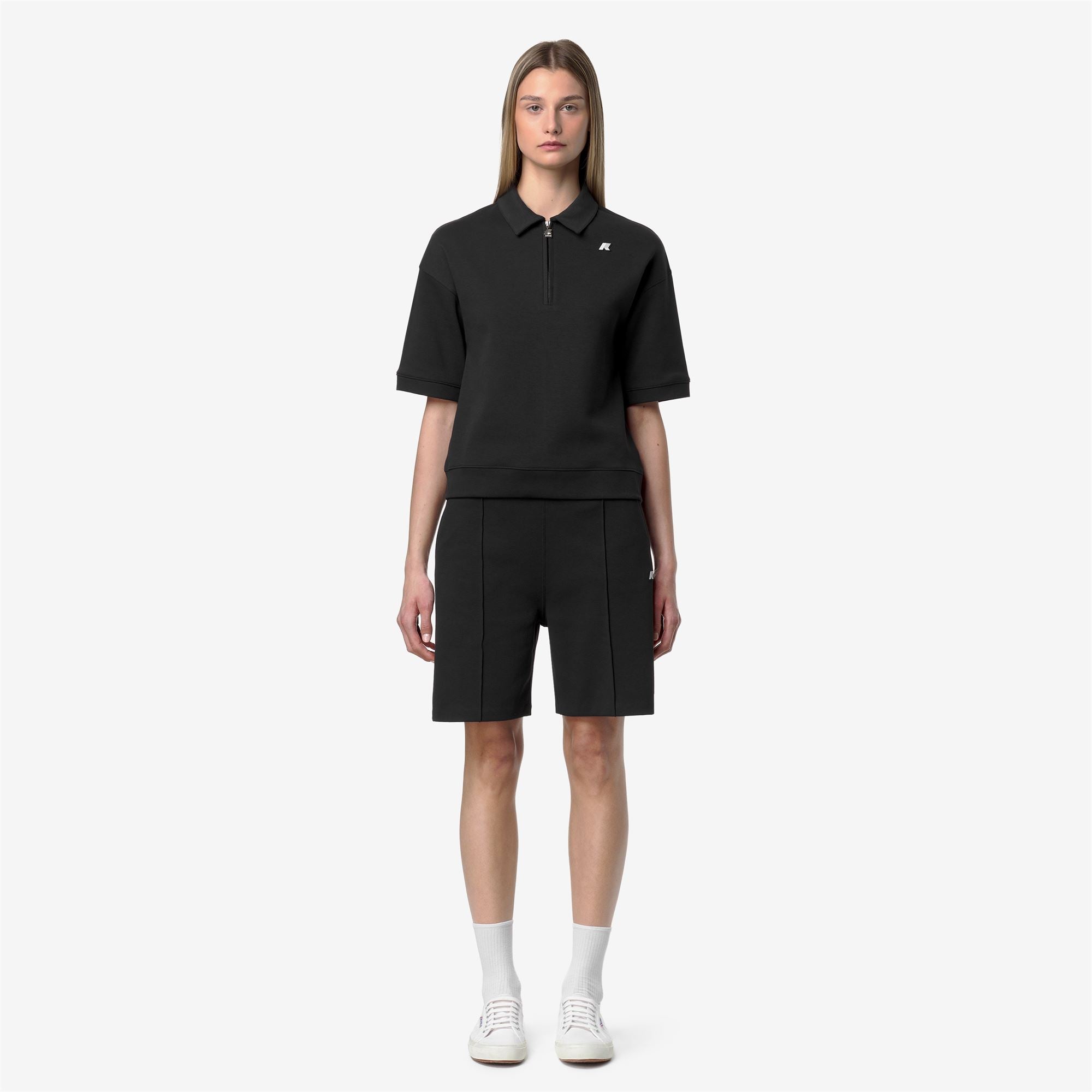 Polo Shirts_Woman_LOZANY INTERLOCK_Polo_Black Pure - Black Pure - Commercial 4