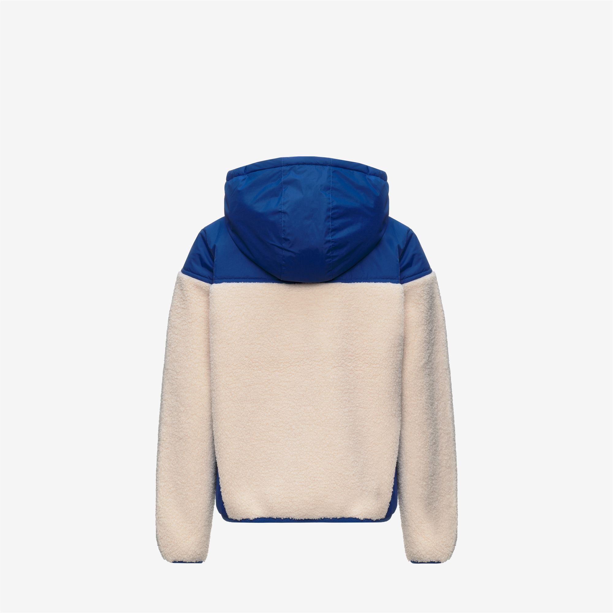 Fleece_Kid unisex_P. SAMSON 4.0 ORSETTO_Hoodie Full Zip_Blue Royal Marine - White Tofu - Commercial 2