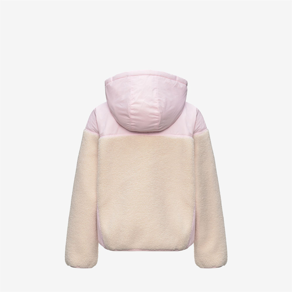 Fleece_KID UNISEX_P. SAMSON 4.0 ORSETTO_Hoodie Full Zip_White Tofu-Pink Sallow - Commercial 2