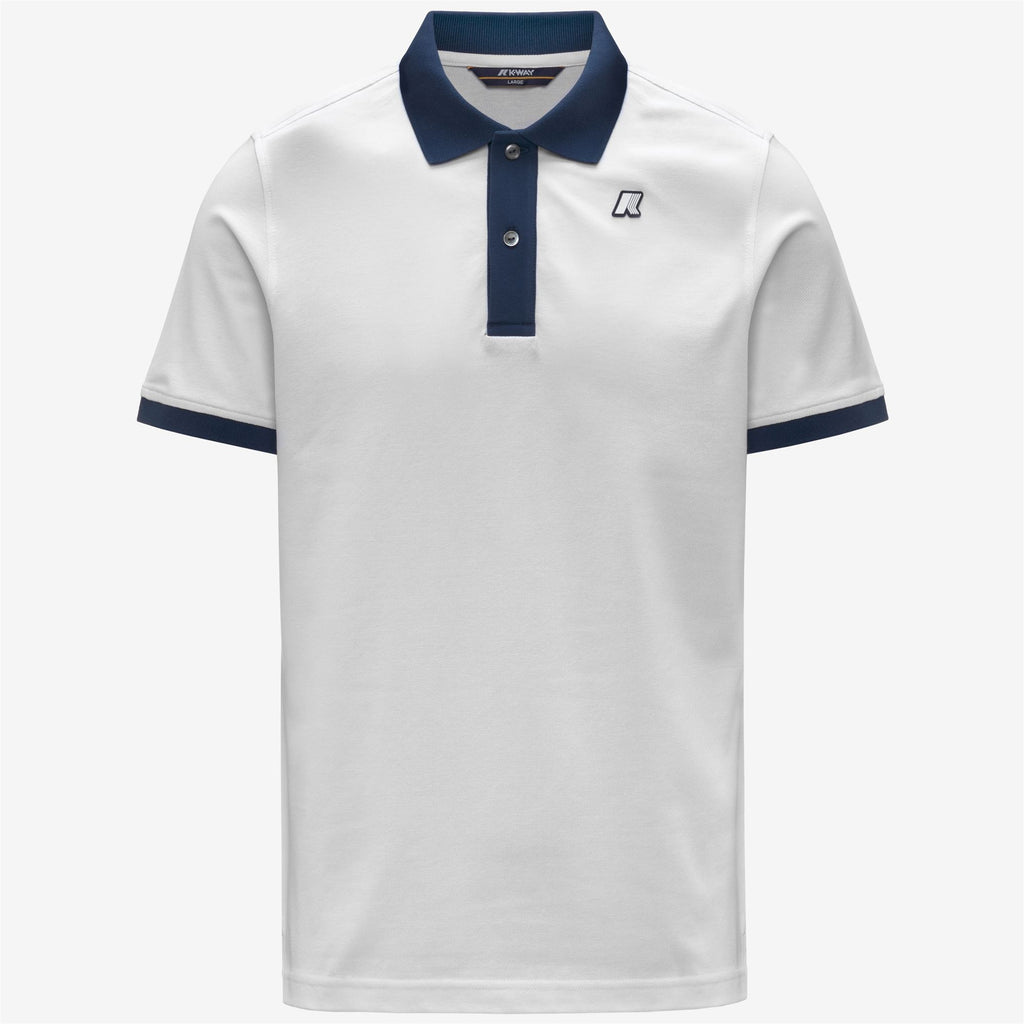 Polo Shirts_Man_VIC-VORMIR PIQUE_Polo_White - Blue Insignia - Commercial 1