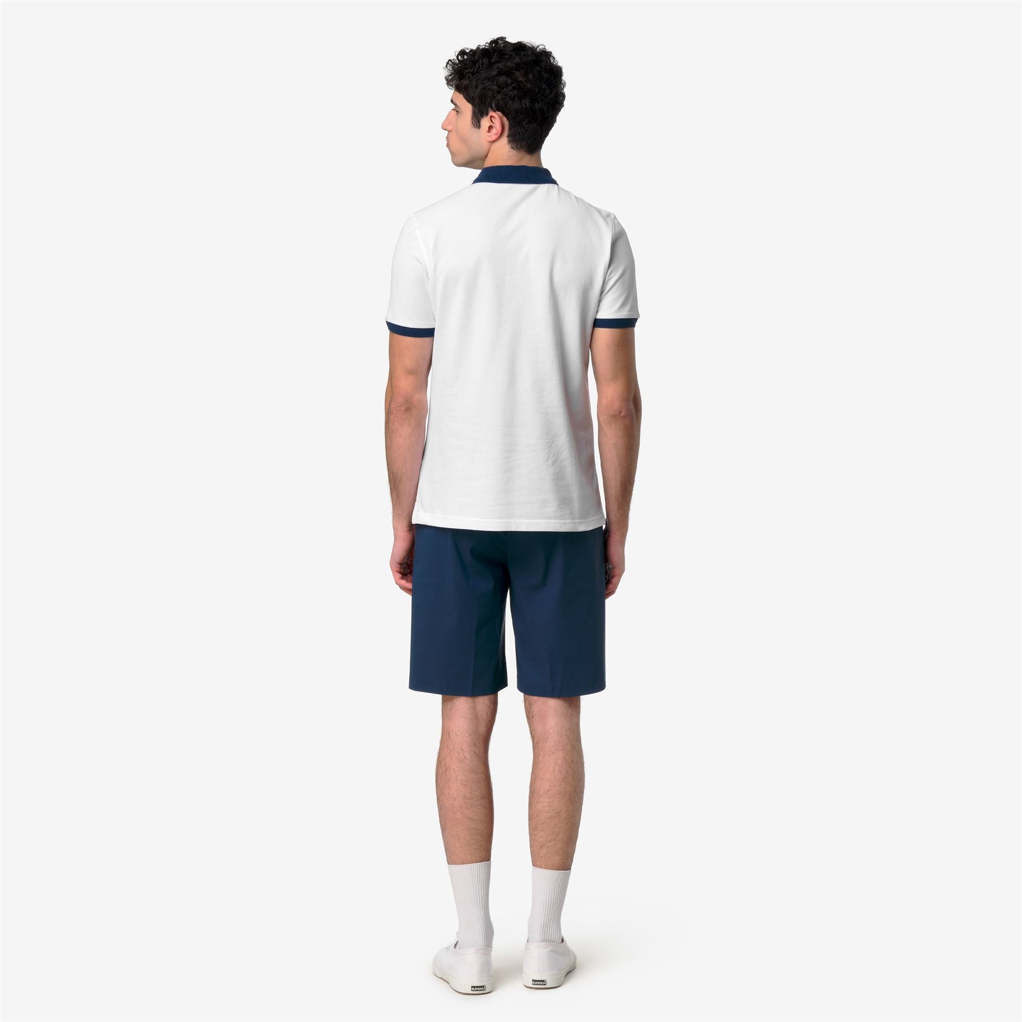 Polo Shirts_Man_VIC-VORMIR PIQUE_Polo_White - Blue Insignia - Commercial 6