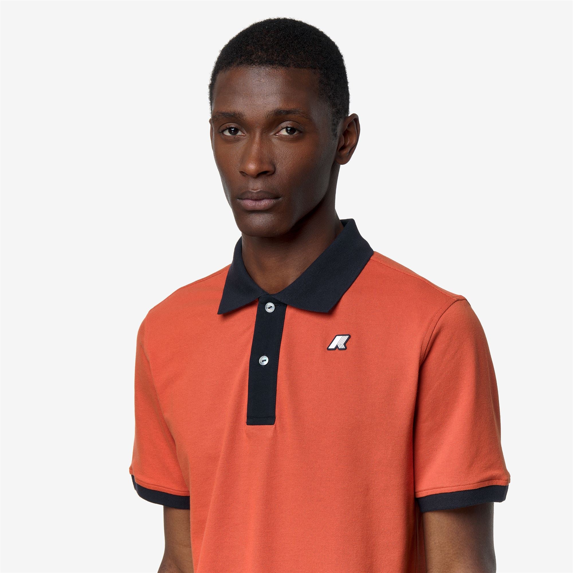 Polo Shirts_Man_VIC-VORMIR PIQUE_Polo_Orange Brownish - Blue Depth - Commercial 7